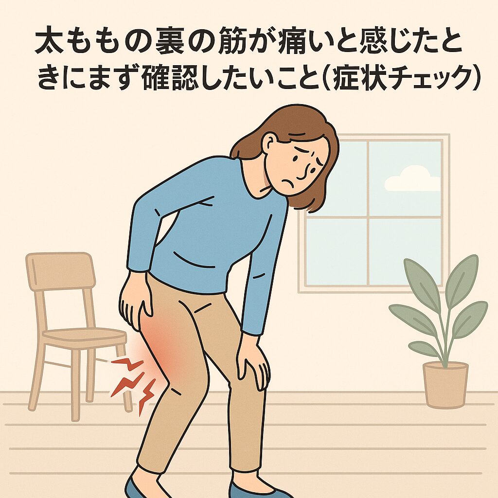 太ももの裏の筋が痛いと感じたときにまず確認したいこと（症状チェック）