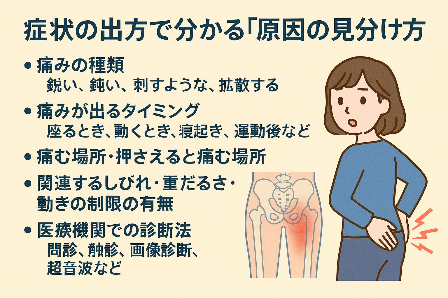 症状の出方で分かる「原因の見分け方」