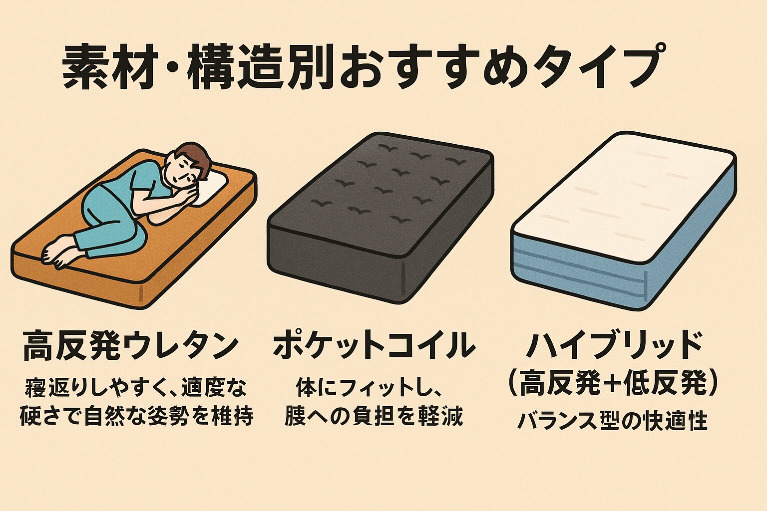 素材・構造別おすすめタイプ