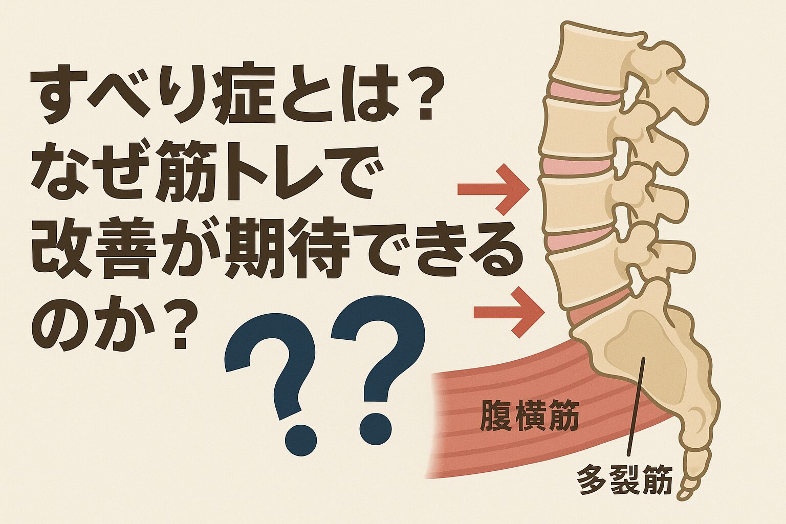 すべり症とは？なぜ筋トレで改善が期待できるのか