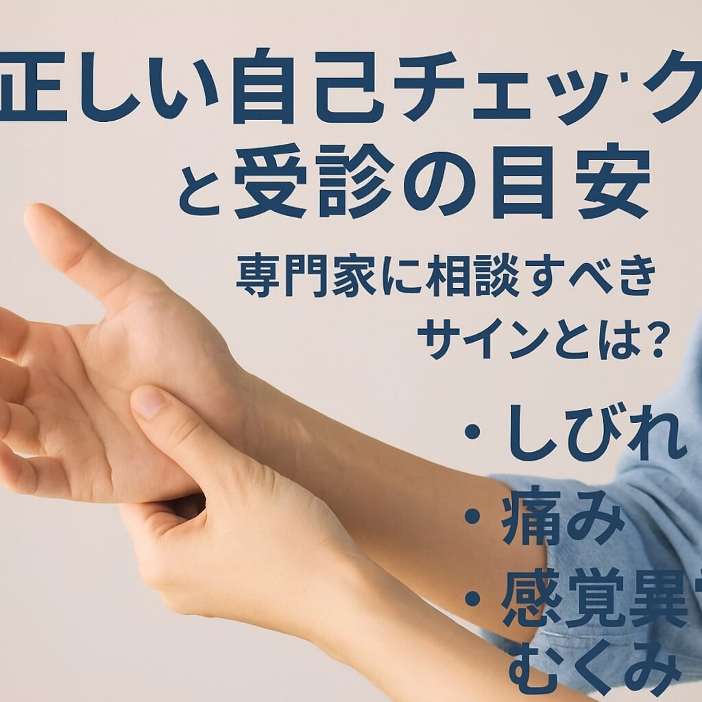 正しい自己チェックと受診の目安：専門家に相談すべきサインとは？