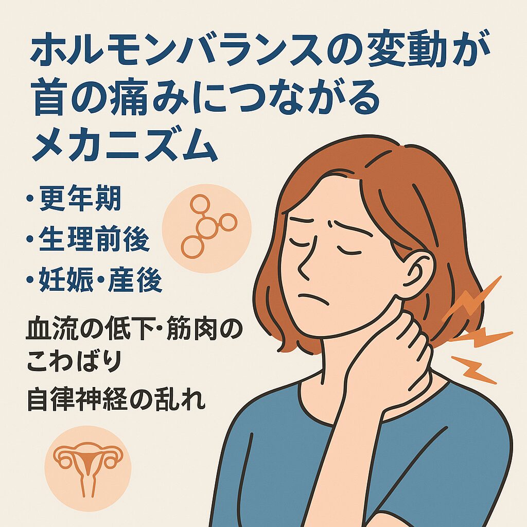 ホルモンバランスの変動が首の痛みにつながるメカニズム