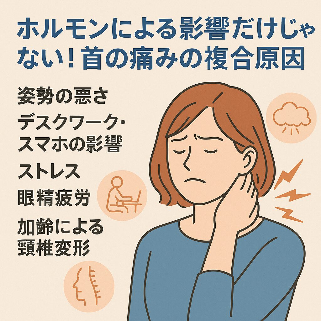 ホルモンによる影響だけじゃない！首の痛みの複合原因