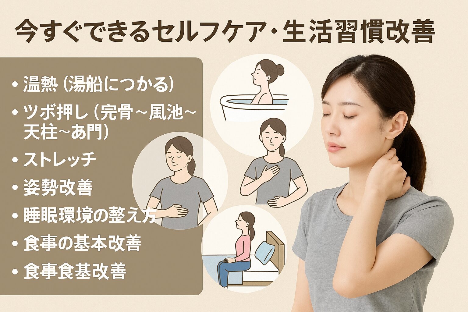 今すぐできるセルフケア・生活習慣改善