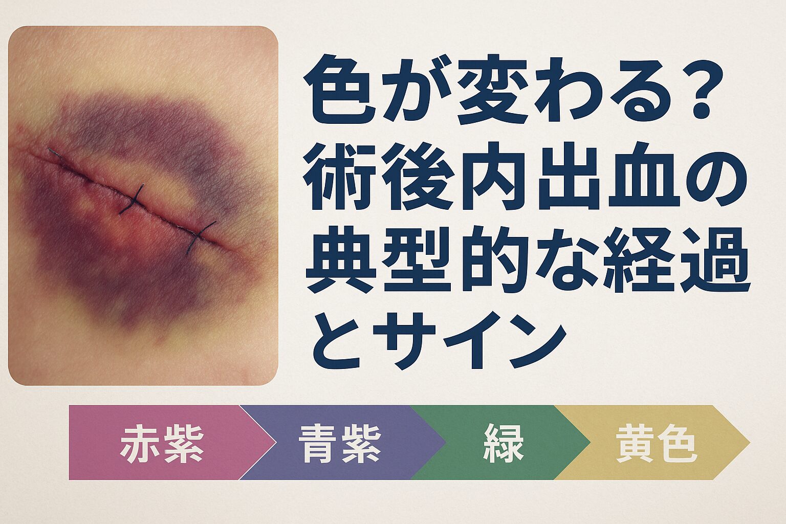 色が変わる？術後 内出血の典型的な経過とサイン