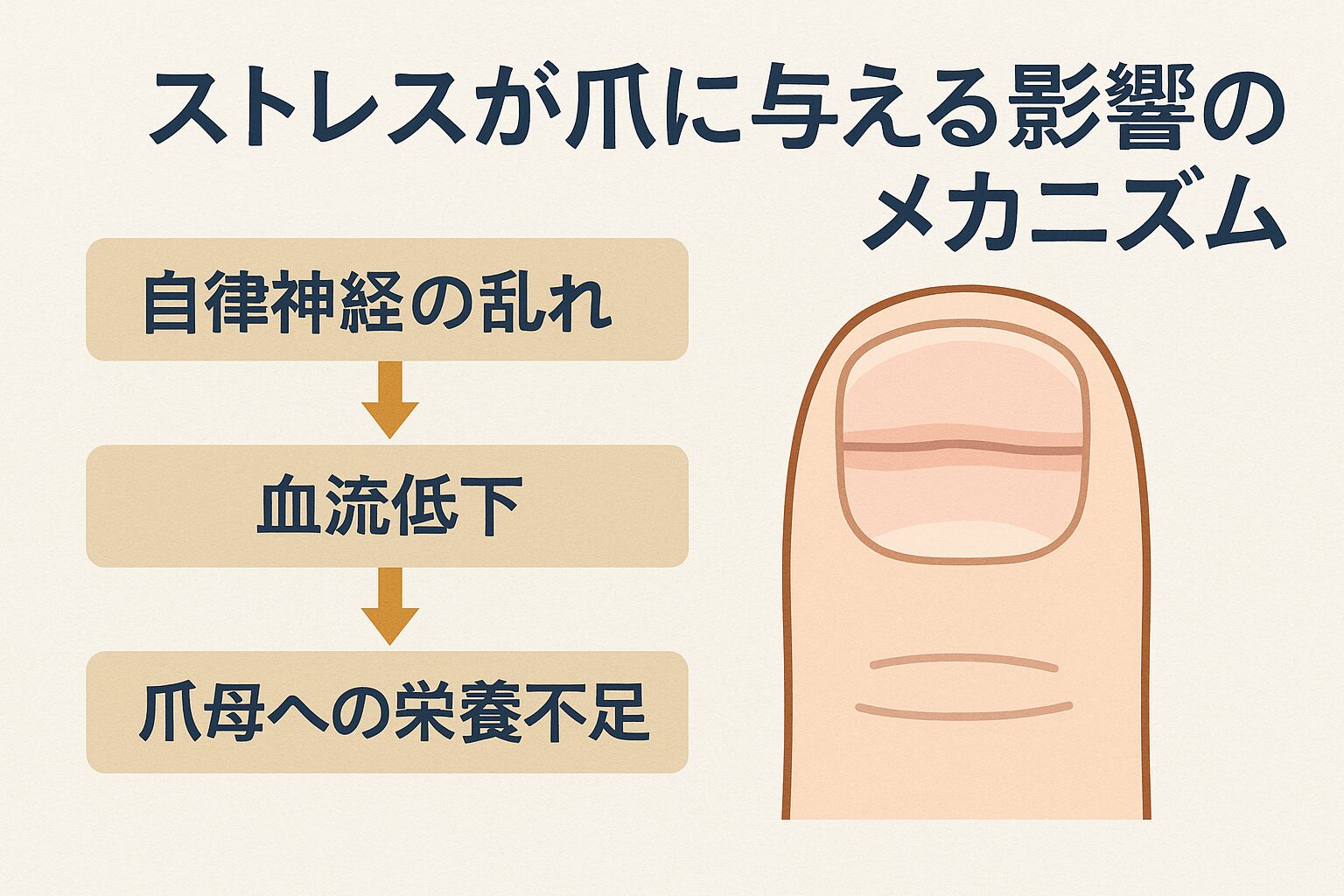 ストレスが爪に与える影響のメカニズム