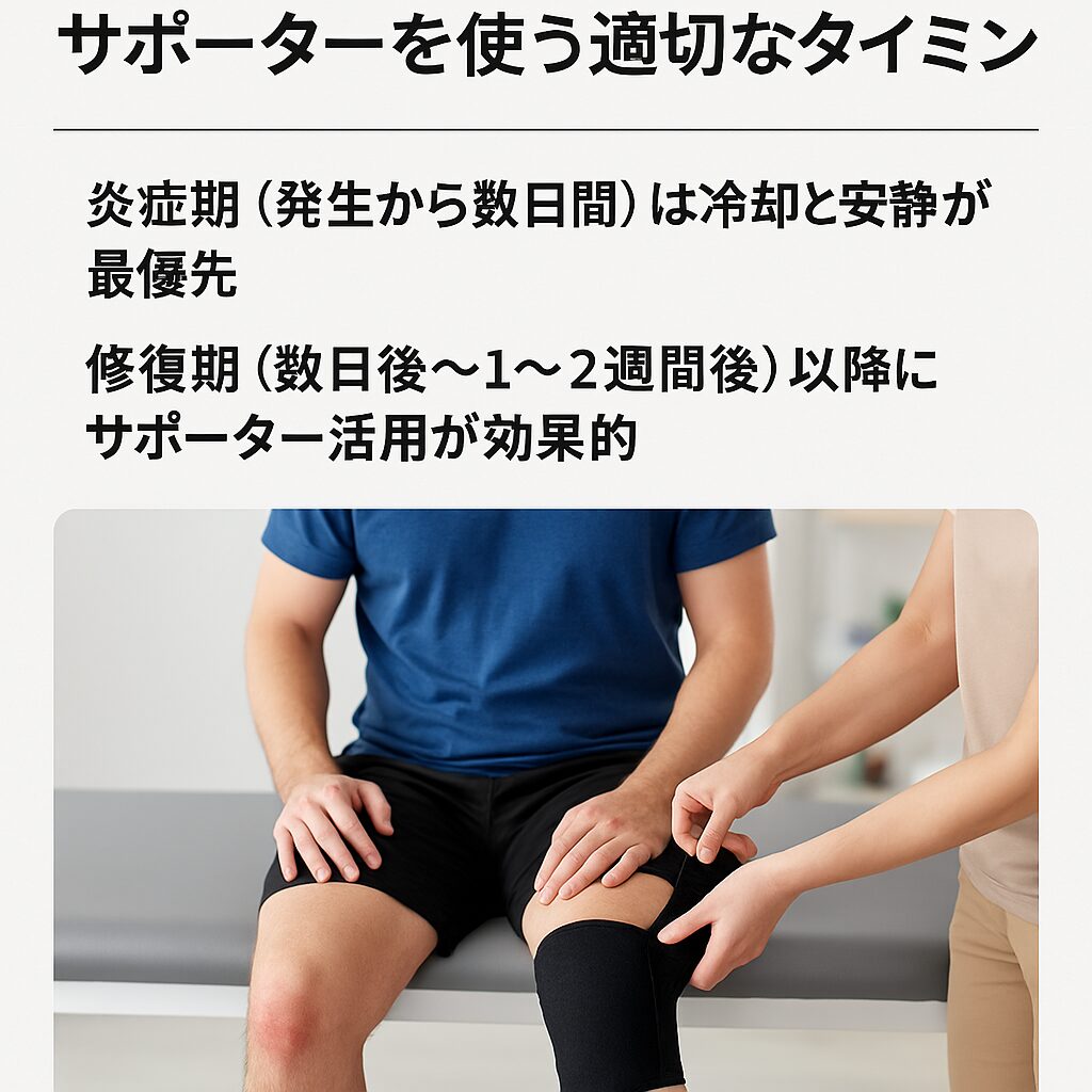 打撲の回復ステージとサポーターを使う適切なタイミング