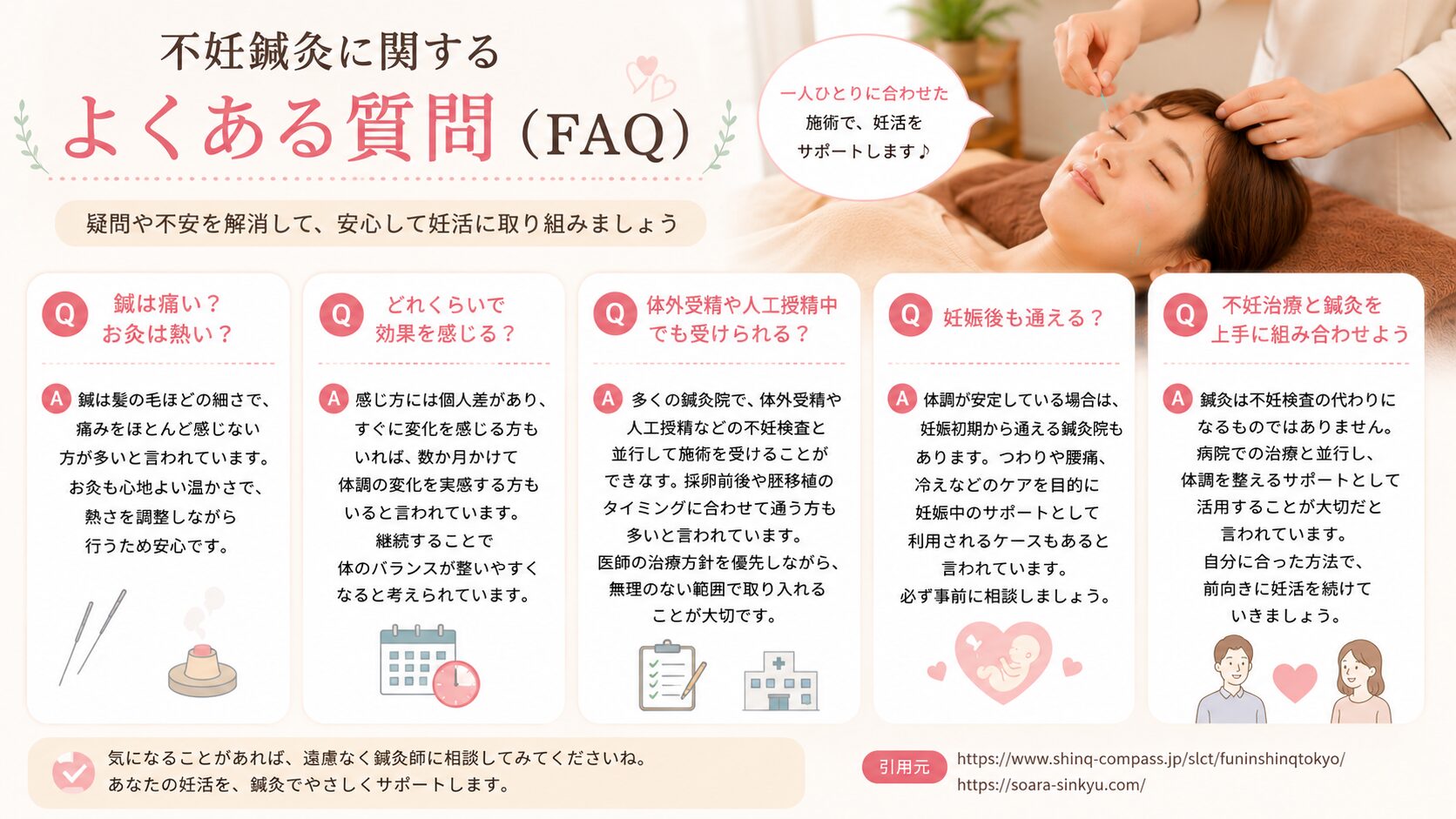 不妊鍼灸に関するよくある質問(FAQ)