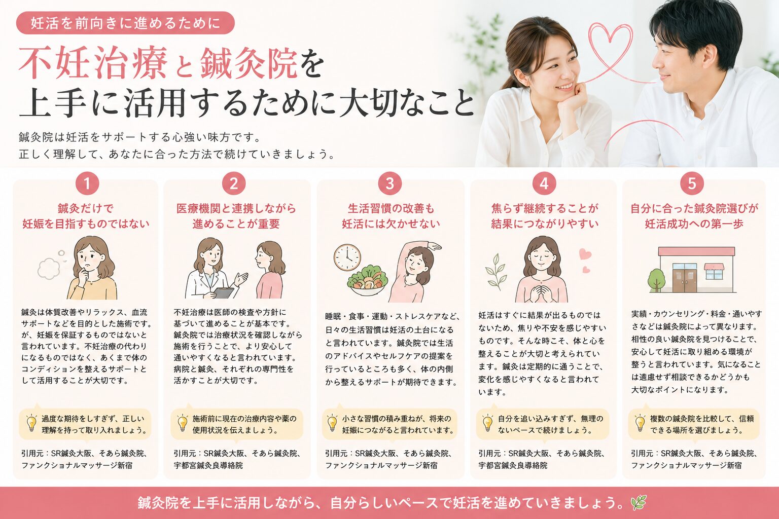 不妊治療と鍼灸院を上手に活用するために大切なこと