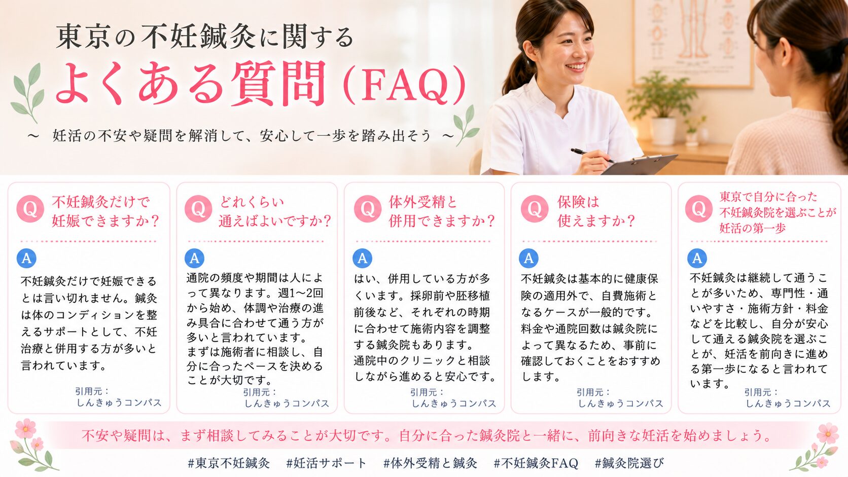 東京の不妊鍼灸に関するよくある質問(FAQ)