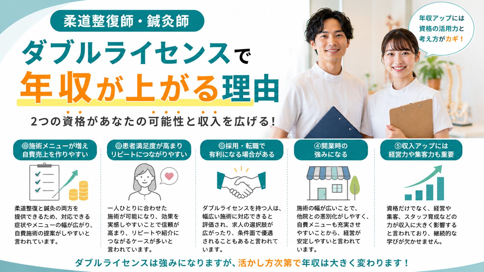 ダブルライセンスで年収が上がる理由