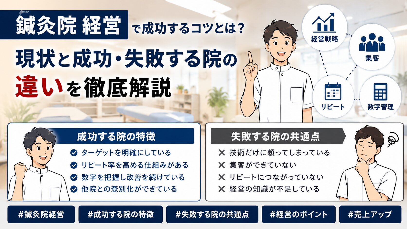 鍼灸院経営の現状と成功する院・失敗する院の違い