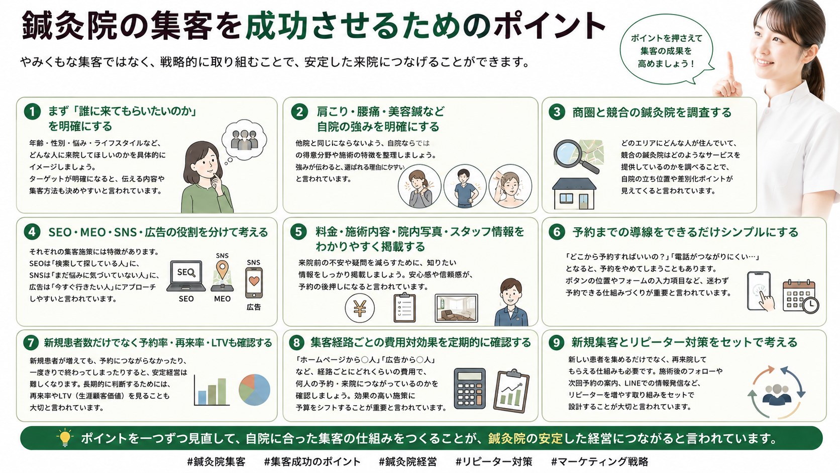鍼灸院の集客を成功させるためのポイント