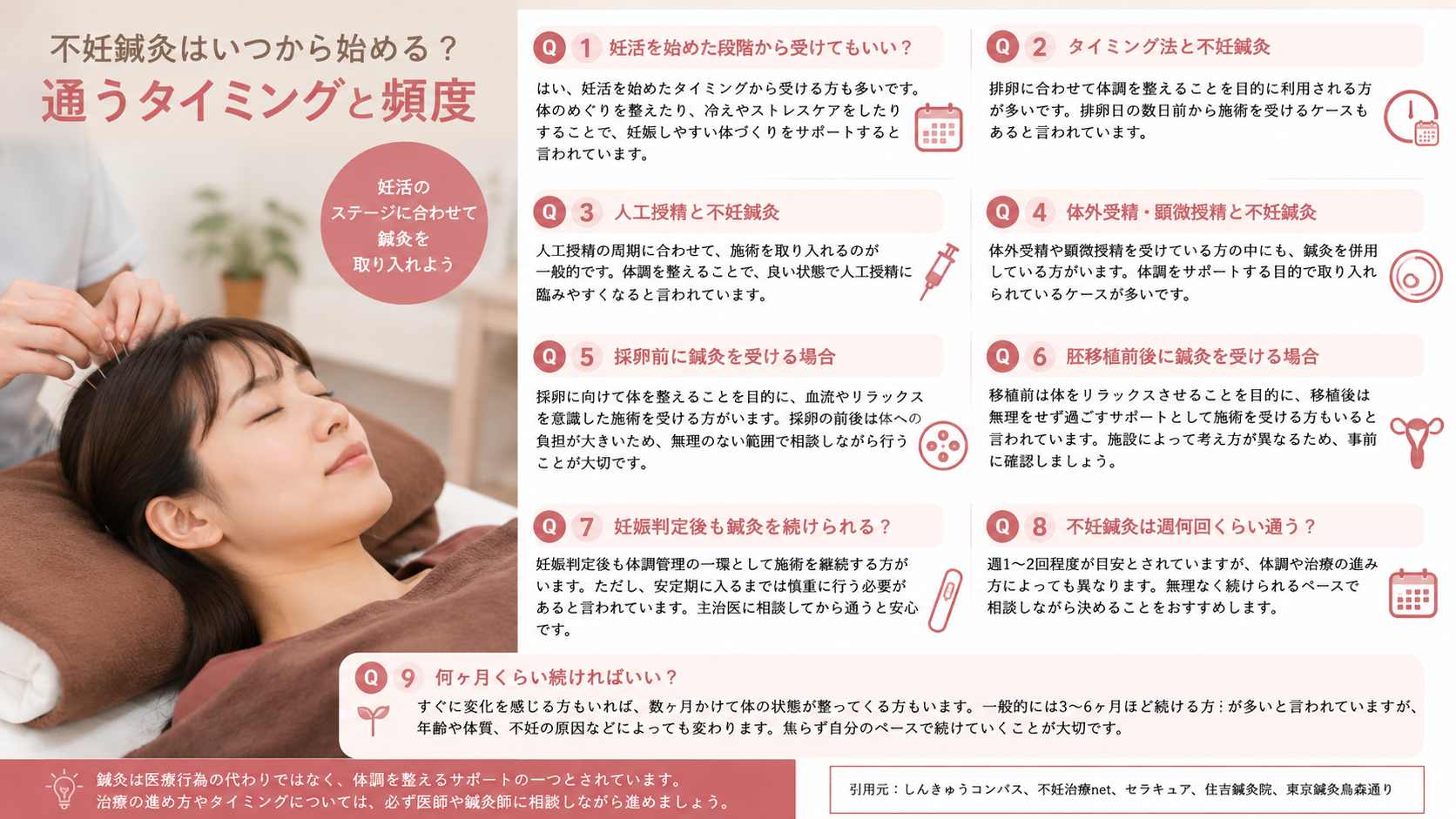 不妊鍼灸はいつから始める?通うタイミングと頻度
