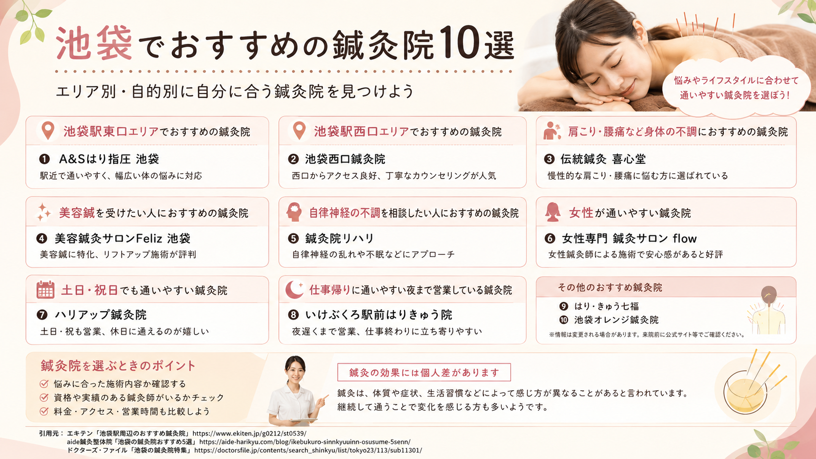 池袋でおすすめの鍼灸院10選