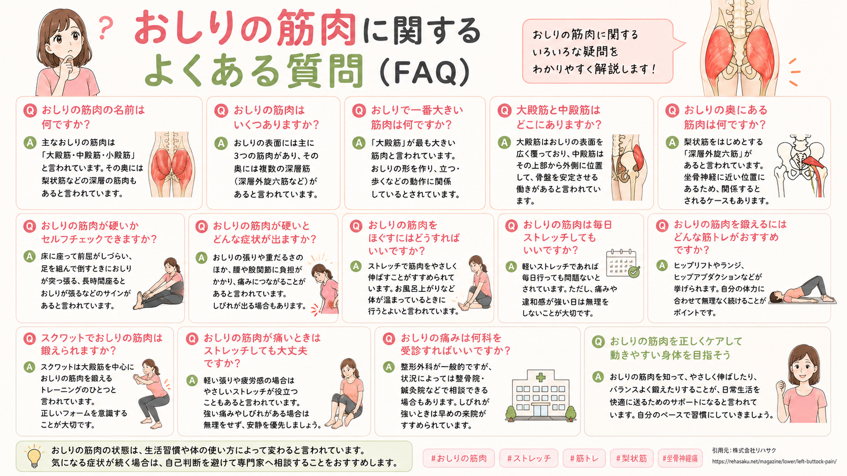 おしりの筋肉に関するよくある質問(FAQ)