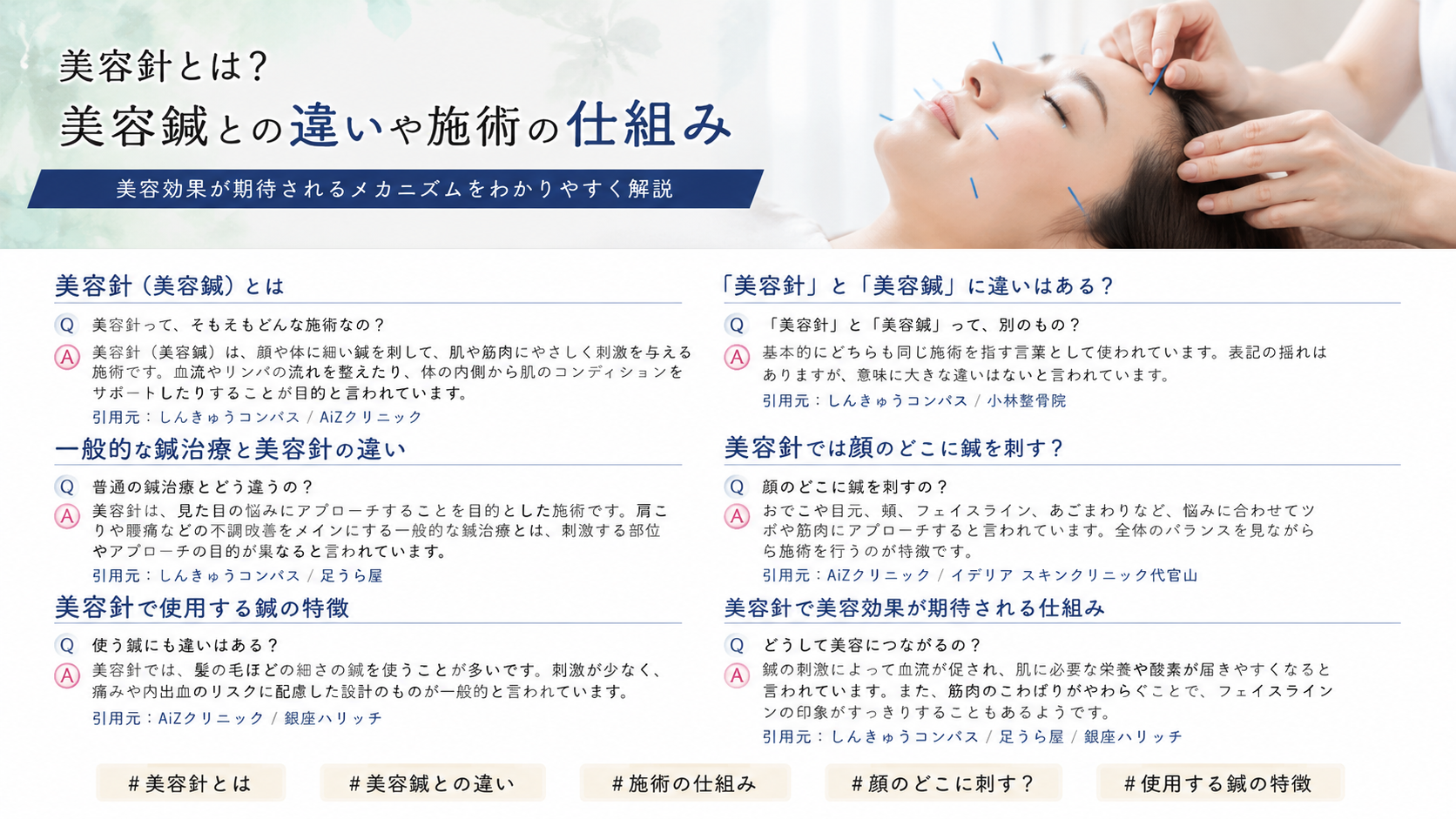 美容針とは?美容鍼との違いや施術の仕組み