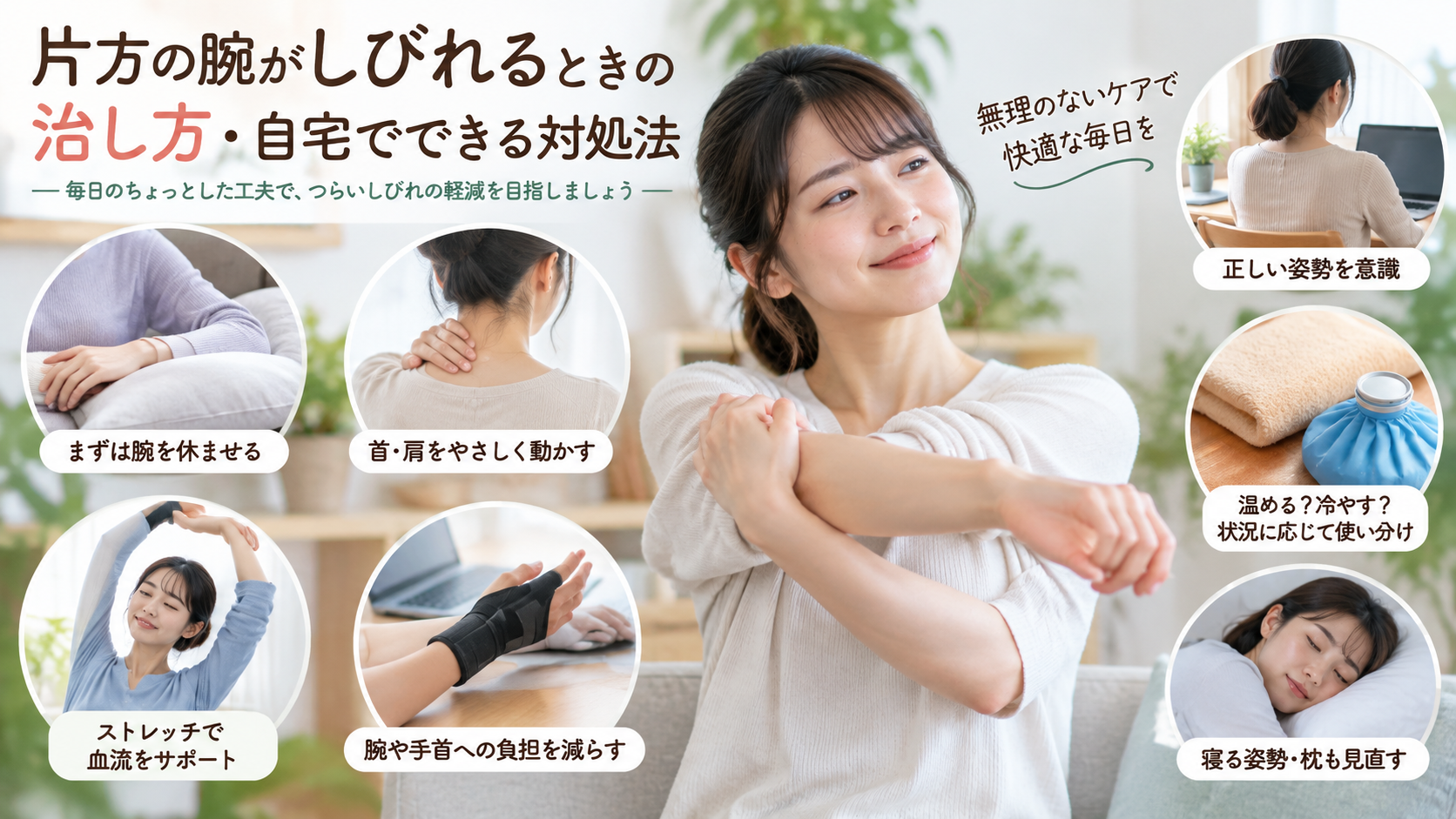 片方の腕がしびれるときの治し方・自宅でできる対処法