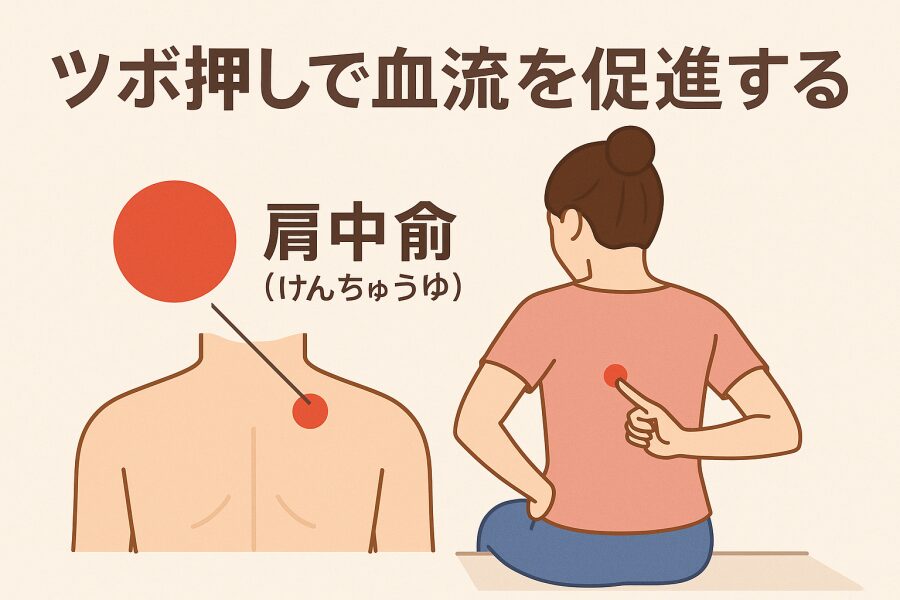 ツボ押し・セルフマッサージで血流促進