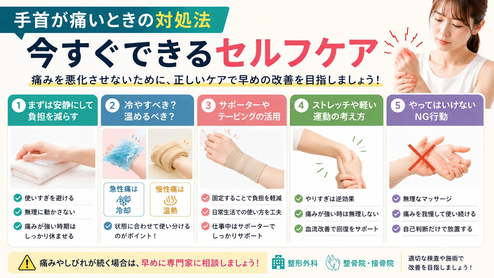 手首が痛いときの対処法|今すぐできるセルフケア
