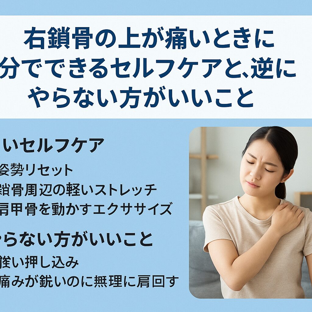 自分でできるセルフケアと、逆にやらない方がいいこと