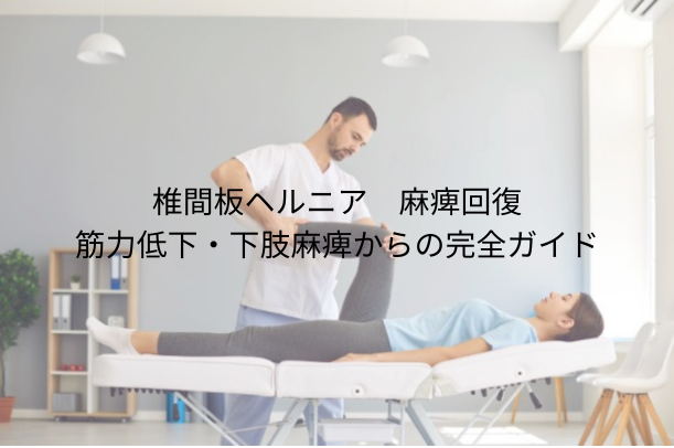 椎間板ヘルニア 麻痺 回復｜筋力低下・下肢麻痺からの改善ガイド