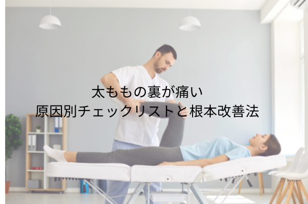 太ももの裏の筋が痛い：原因別チェックリストと専門家が教える根本改善法